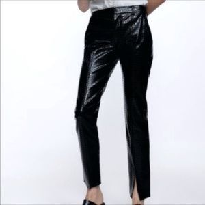 ⚠️ Closet Clean Out Zara Black Croc-Effect Pants